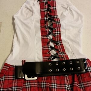 Sexy school girl cosplay costume